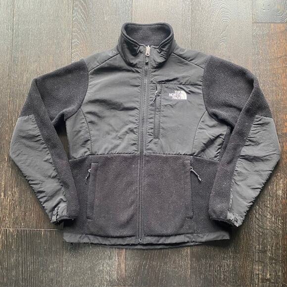The North Face Womens Small Black Denali Fleece Zip Up Polartec Hike Jacket - Picture 1 of 9